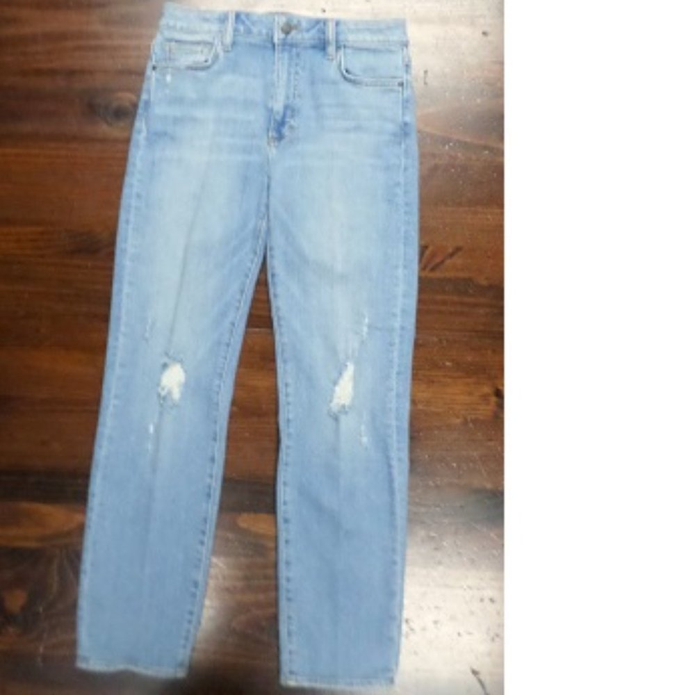 Sam Edelman Size 8/29 The Stiletto Straight Jeans NWT Light Wash Distressed